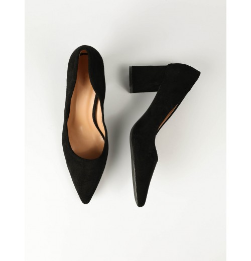 Pointed Suedette Heels