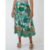 Tropical Print Wide Leg Trouser