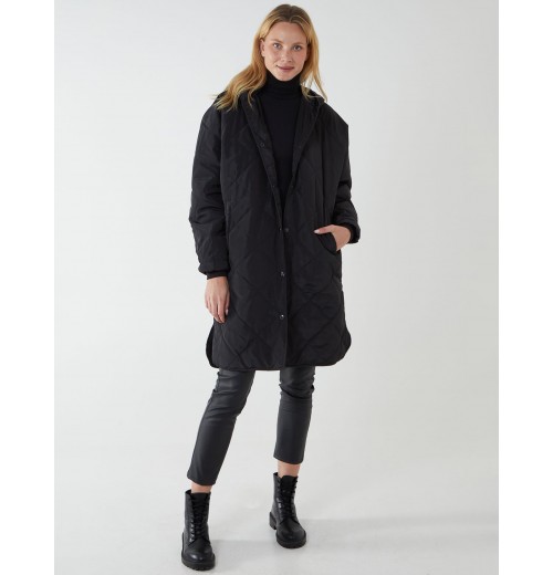 Diamond Quilted Coat