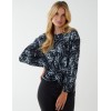 Butterfly Print Knot Top