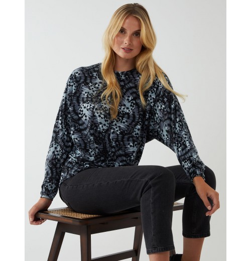 Butterfly Print Knot Top