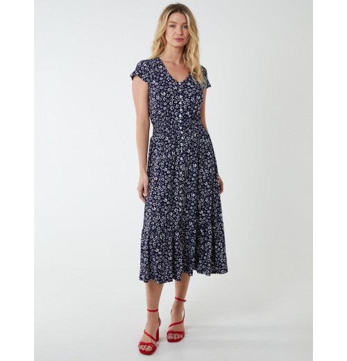 Button Through Midi Dress