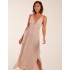 Rope Detail Plunge V-Neck Split Hem Maxi Dress