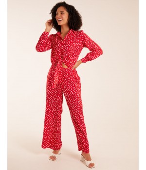 Polka Dot Oversized Shirt & Trouser Set