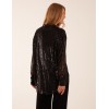 Grandad Collar Sequin Shirt