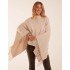 Tassel High Neck Poncho