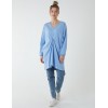 Twist Front Cotton Tunic With Side Pocket