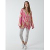 Twist Front Abstract Long Sleeve Top