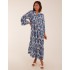 Damask Button Down Maxi Dress