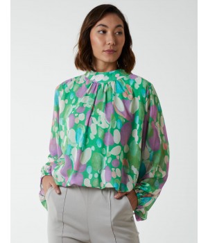 Puffball Chiffon Top