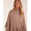 Roll Neck Drawstring Poncho