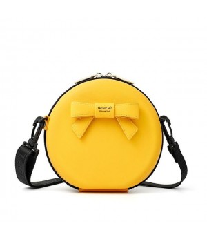 Round Leather Shoulder Bag