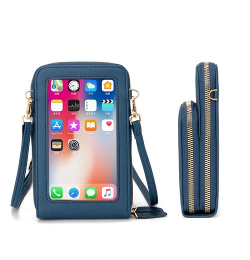 Touch Screen Waterproof Leather Crossbody Phone Bag