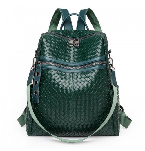 Braided Leather Backpack