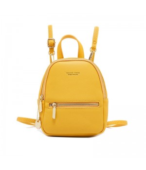 Yellow Leather Mini Backpack ERIN