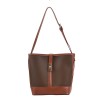 Two Tone Leather Tote Bag