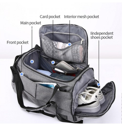 Mens Travel Duffle Bag With Shoe Compartment