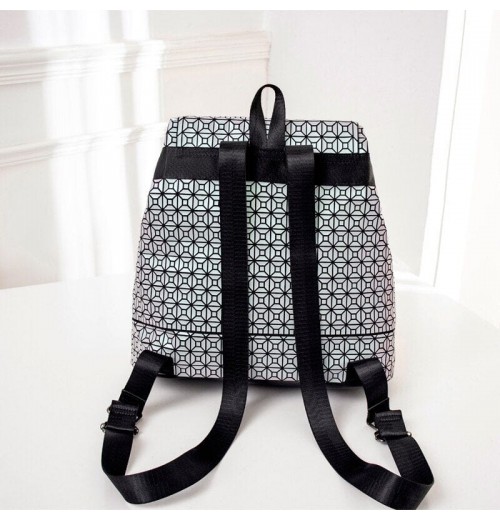 Geometric Drawstring Backpack