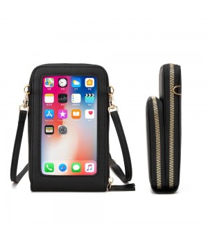 Touch Screen Waterproof Leather Crossbody Phone Bag