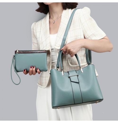 Teal Leather Handbag