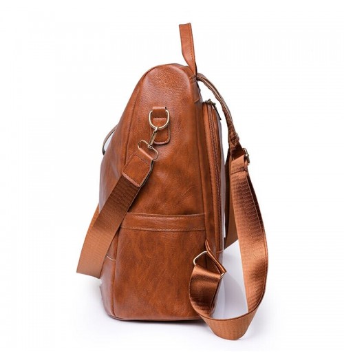 Theft Proof Faux Leather Backpack