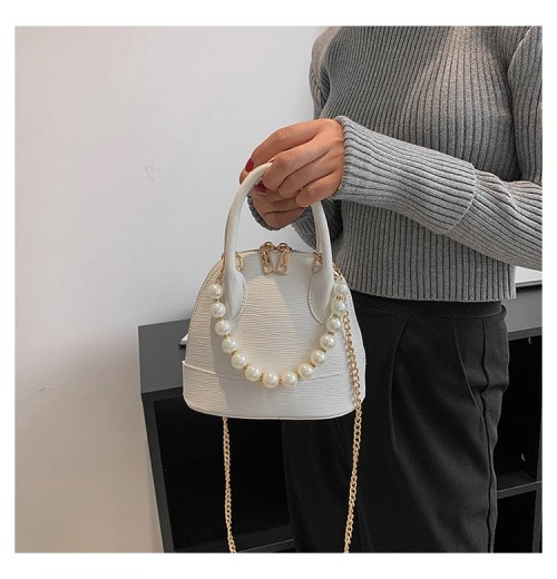 White Leather Shoulder Bag