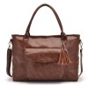 15 inch Brown Leather Tote