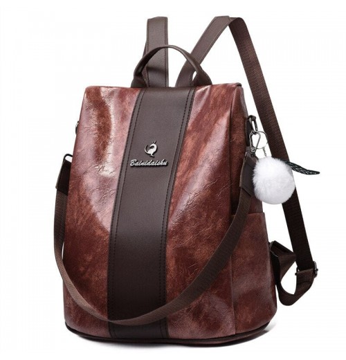 Anti Theft Backpack Women Leather