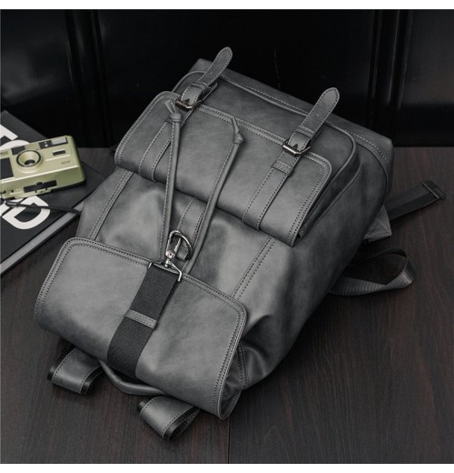 Black Leather 15 inch Laptop Bag