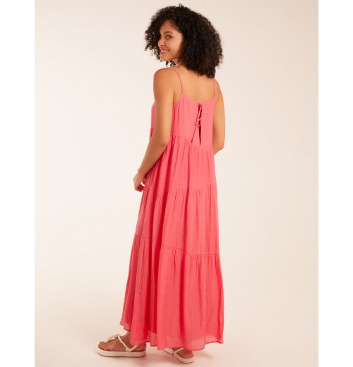 Drawstring Tier Maxi Dress