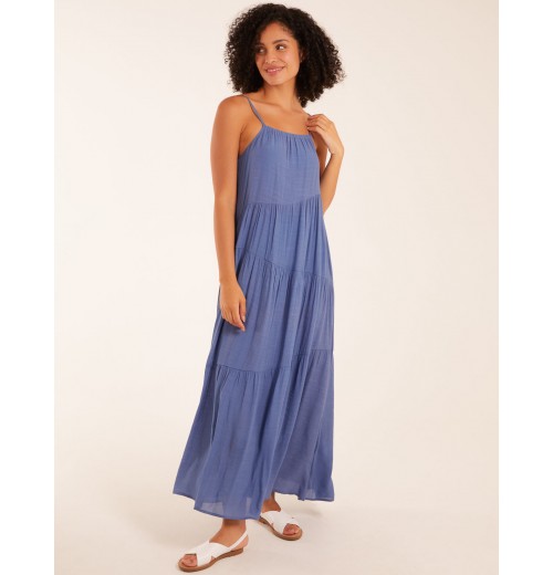 Drawstring Tier Maxi Dress