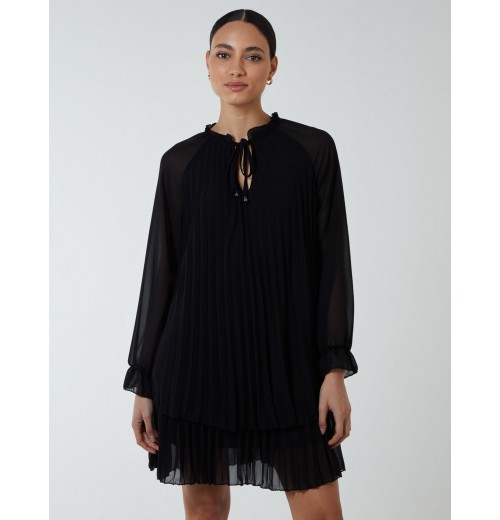 Double Pleated Key Frill Dress