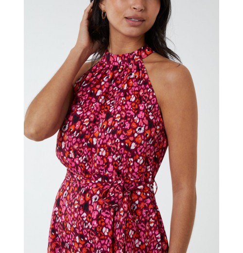 Halter Neck Midi Dress