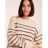 Thin Stripe Crew Neck Chunky Jumper