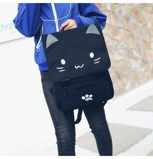 Cat Ear Canvas Backpack