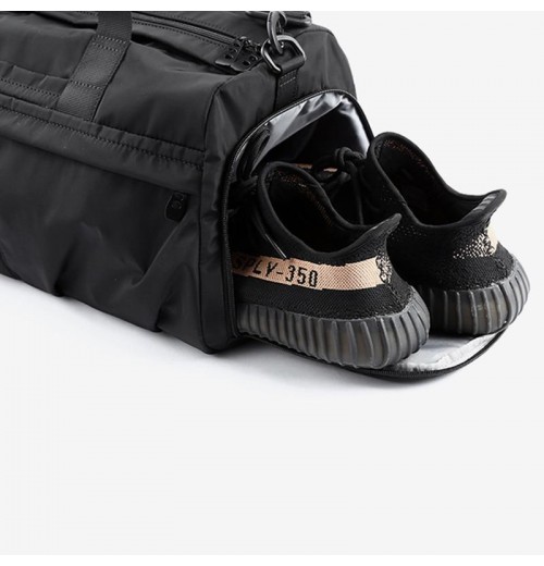 Black Gym Bag With Shoe Compartment