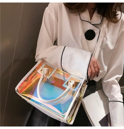 Transparent Holographic Crossbody Bag