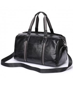 Leather Travel Bag With Shoe Compartment